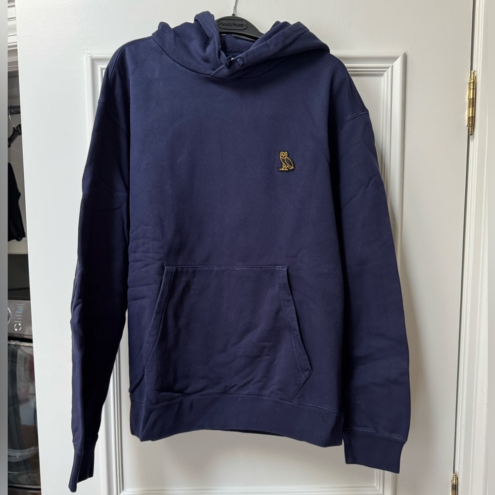 OVO Men's Classic Navy Hoodie with Embroidered Logo - Picture 2 of 5
